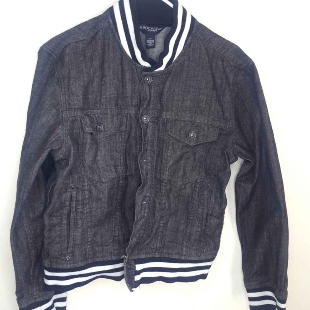Rocawear Denim varsity jacket